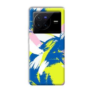 Blue White Pattern Phone Customized Printed Back Cover for Vivo X80