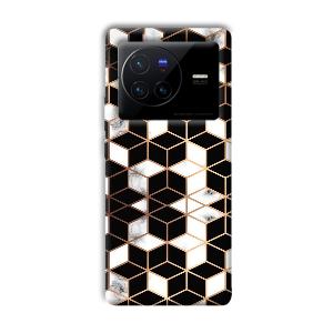 Black Cubes Phone Customized Printed Back Cover for Vivo X80