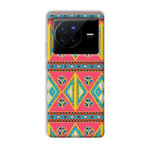 Colorful Rhombus Phone Customized Printed Back Cover for Vivo X80 Pro