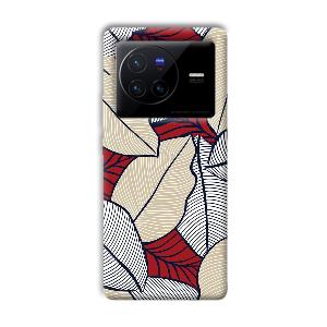 Leafy Pattern Phone Customized Printed Back Cover for Vivo X80 Pro
