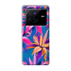 Aqautic Flowers Phone Customized Printed Back Cover for Vivo X80