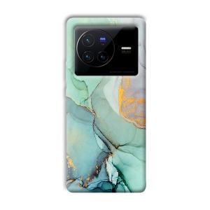 Green Marble Phone Customized Printed Back Cover for Vivo X80 Pro