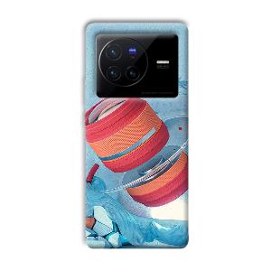Blue Design Phone Customized Printed Back Cover for Vivo X80 Pro