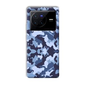Blue Patterns Phone Customized Printed Back Cover for Vivo X80