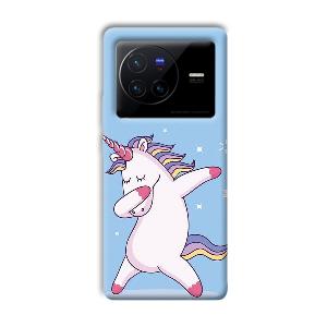 Unicorn Dab Phone Customized Printed Back Cover for Vivo X80