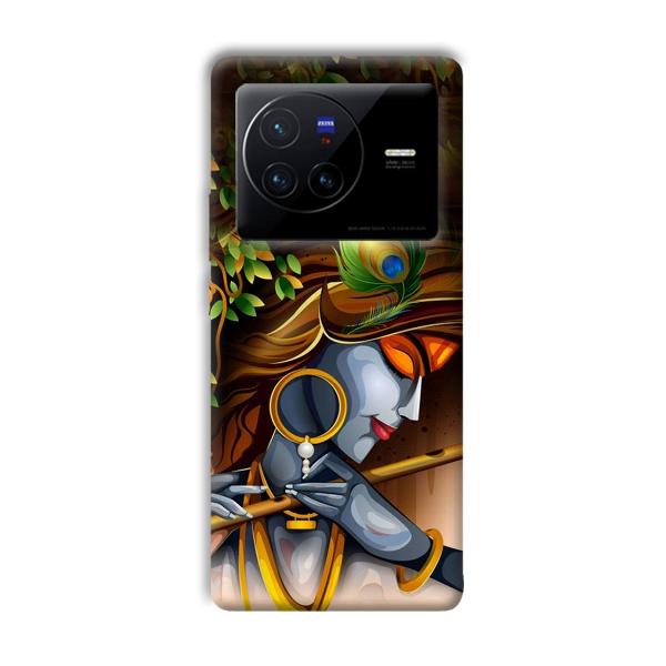 Krishna & Flute Phone Customized Printed Back Cover for Vivo X80 Pro