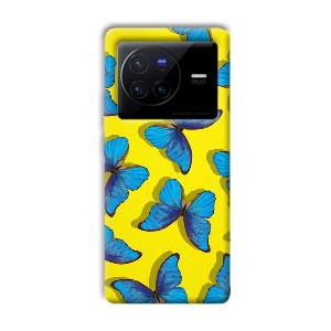Butterflies Phone Customized Printed Back Cover for Vivo X80