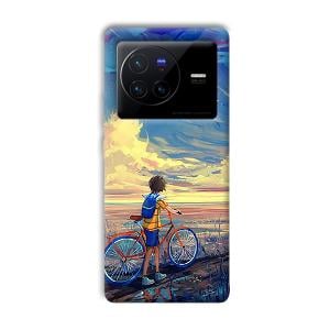 Boy & Sunset Phone Customized Printed Back Cover for Vivo X80 Pro