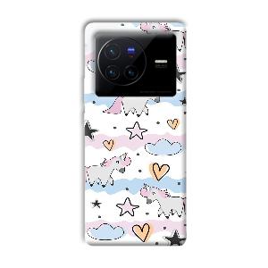 Unicorn Pattern Phone Customized Printed Back Cover for Vivo X80 Pro