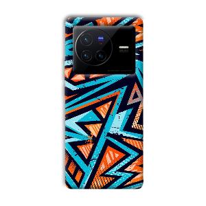 Zig Zag Pattern Phone Customized Printed Back Cover for Vivo X80