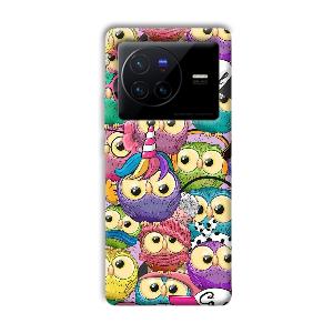 Colorful Owls Phone Customized Printed Back Cover for Vivo X80