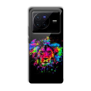Colorful Lion Customized Printed Glass Back Cover for Vivo X80