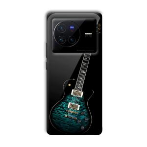 Neon Guitar Customized Printed Glass Back Cover for Vivo X80