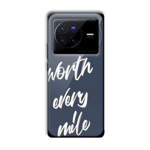 Worth Every Mile Customized Printed Glass Back Cover for Vivo X80 Pro