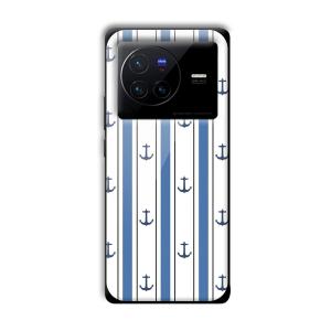 Sailor Anchors Customized Printed Glass Back Cover for Vivo X80
