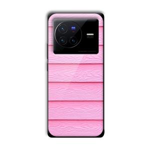 Pink Waves Customized Printed Glass Back Cover for Vivo X80