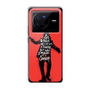 Joker Life Quote Customized Printed Glass Back Cover for Vivo X80