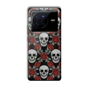 Red Skull Customized Printed Glass Back Cover for Vivo X80 Pro