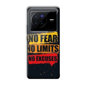 No Fear Customized Printed Glass Back Cover for Vivo X80