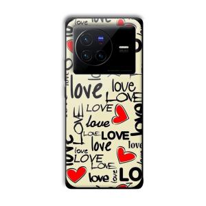 Love Customized Printed Glass Back Cover for Vivo X80