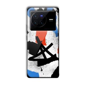 Abstract Graffiti Customized Printed Glass Back Cover for Vivo X80 Pro
