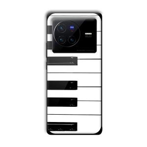 Piano Customized Printed Glass Back Cover for Vivo X80