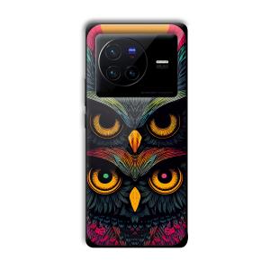 2 Owls Customized Printed Glass Back Cover for Vivo X80