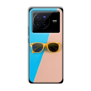 Cool Sunglasses Customized Printed Glass Back Cover for Vivo X80 Pro