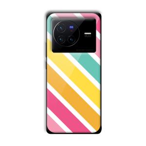 Solid Stripes Customized Printed Glass Back Cover for Vivo X80 Pro
