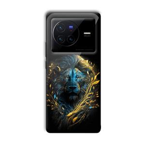 Golden Lion Customized Printed Glass Back Cover for Vivo X80 Pro