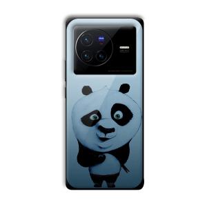 Cute Panda Customized Printed Glass Back Cover for Vivo X80