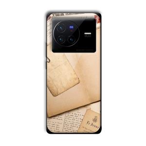 Journal Entry Customized Printed Glass Back Cover for Vivo X80