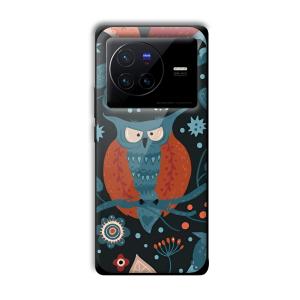 Blue Owl Customized Printed Glass Back Cover for Vivo X80 Pro