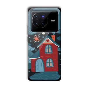 Red House Customized Printed Glass Back Cover for Vivo X80