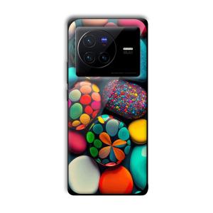 Colored Pebbles Customized Printed Glass Back Cover for Vivo X80 Pro