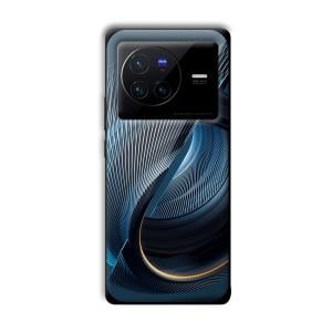 Tecno Blue Customized Printed Glass Back Cover for Vivo X80 Pro