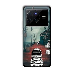 Little Astronaut Customized Printed Glass Back Cover for Vivo X80 Pro