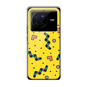 Yellow Game Customized Printed Glass Back Cover for Vivo X80 Pro