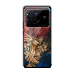 Painted Frame Customized Printed Glass Back Cover for Vivo X80