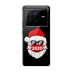 2020 Santa Customized Printed Glass Back Cover for Vivo X80 Pro