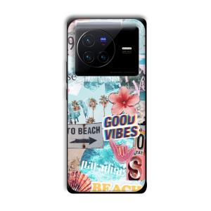 To the Beach Customized Printed Glass Back Cover for Vivo X80