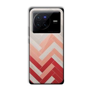Light Red Customized Printed Glass Back Cover for Vivo X80