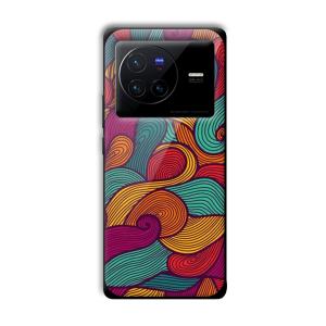 Curved Colors Customized Printed Glass Back Cover for Vivo X80 Pro