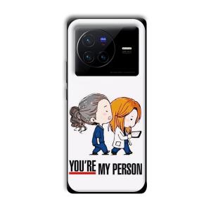 You are my person Customized Printed Glass Back Cover for Vivo X80 Pro