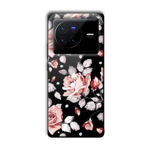 Flowery Design Customized Printed Glass Back Cover for Vivo X80