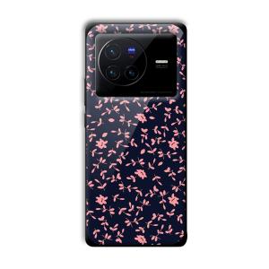 Little Pink Petals Customized Printed Glass Back Cover for Vivo X80 Pro