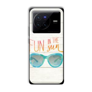 Fun in the Sun Customized Printed Glass Back Cover for Vivo X80 Pro