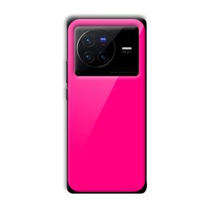 Neon Pink Customized Printed Glass Back Cover for Vivo X80