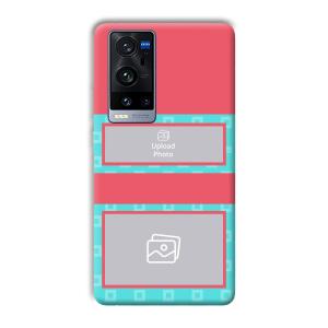 Blue Pink Customized Printed Back Cover for Vivo X60 Pro Plus