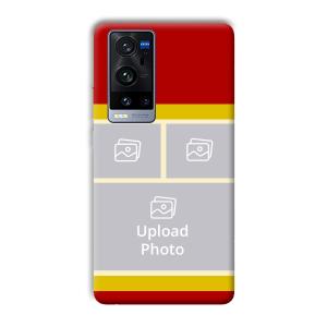 Red Yellow Collage Customized Printed Back Cover for Vivo X60 Pro Plus